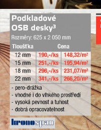 Podkladové OSB desky