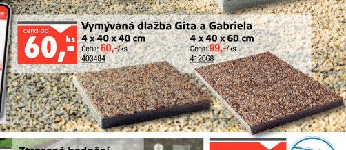 Vymývaná dlažba Gita a Gabriela