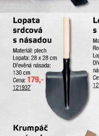 Lopata srdcová s násadou