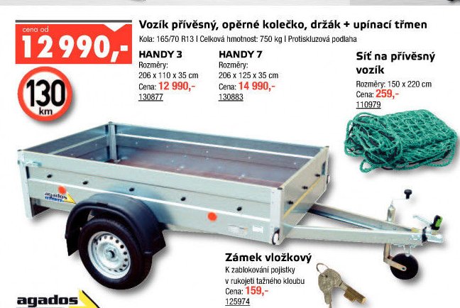 Vozík přívěsný