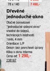 Dřevěné jednoduché okno