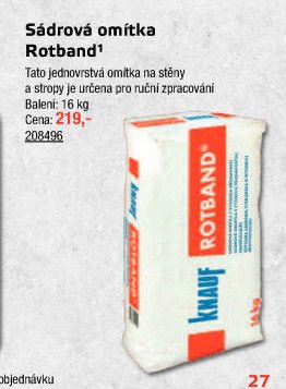 Sádrová omítka Rotband