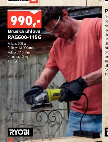 Bruska úhlová RAG600-115G