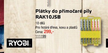 Plátky do přímočaré pily RAK10JSB
