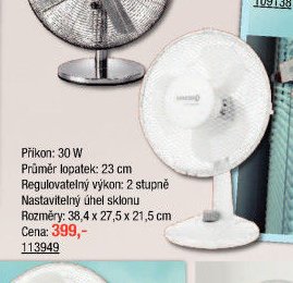 Ventilátor stolní (bílý)