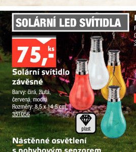 Solární svítidlo závěsné