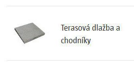 Terasová dlažba a chodníky