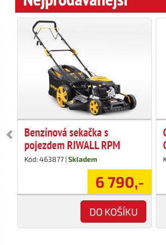 Benzínová sekačka s pojezdem RIWALL RPM