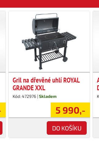 Gril na dřevěné uhlí ROYAL GRANDE XXL
