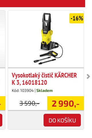 Vysokotlaký čistič KÄRCHER K 3, 16018120
