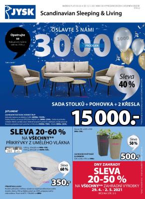 akční leták Jysk 29.4.2021-12.5.2021