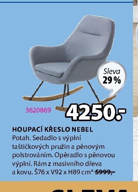 HOUPACÍ KŘESLO NEBEL
