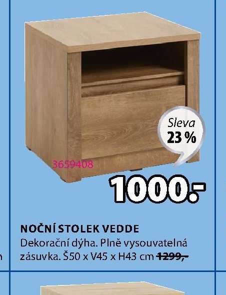 NOČNÍ STOLEK VEDDE