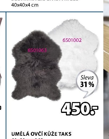 UMĚLÁ OVČÍ KŮŽE TAKS