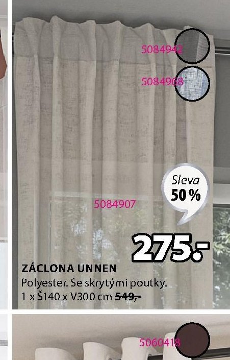 Záclona UNNEN