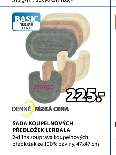Sada koupelnových předložek LERDALA