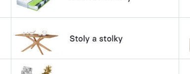 Stoly a stolky