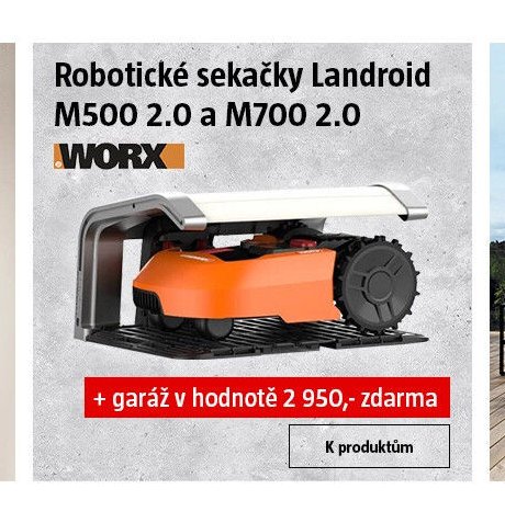 Robotické sekačky Landroid M500 2.0 a M700 2.0