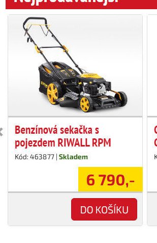Benzínová sekačka s pojezdem RIWALL RPM