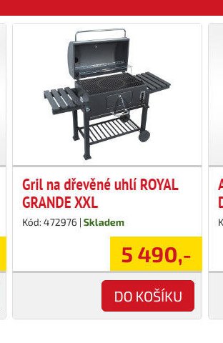 Gril na dřevěné uhlí ROYAL GRANDE XXL