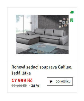 Rohová sedací souprava Galileo, šedá látka