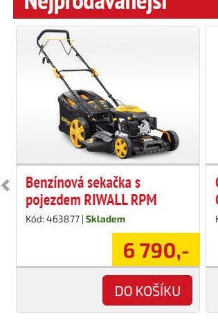 Benzínová sekačka s pojezdem RIWALL RPM