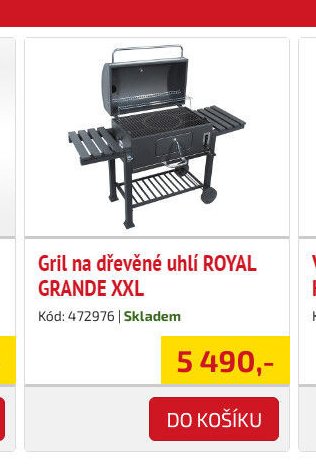 Gril na dřevěné uhlí ROYAL GRANDE XXL