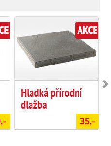 Hladká přírodní dlažba