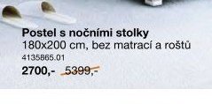 Postel s nočními stolky