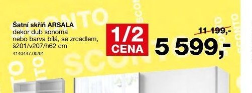 Šatní skříň ARSALA