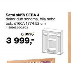 Šatní skříň SEBA