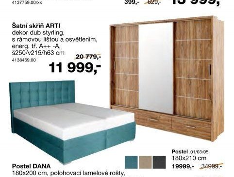 Šatní skříň ARTI