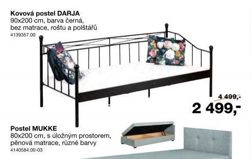 Kovová postel DARJA