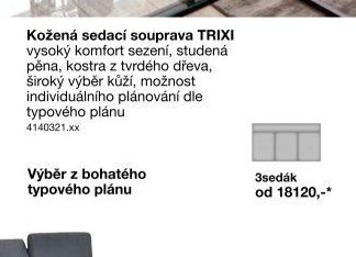 Kožená sedací souprava TRIXI