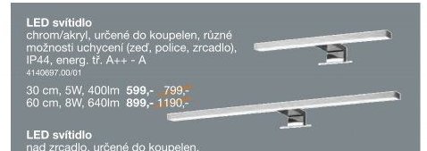 LED svítidlo chrom/akryl