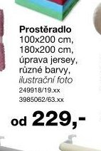 Prostěradlo 100x200 cm, 180x200 cm