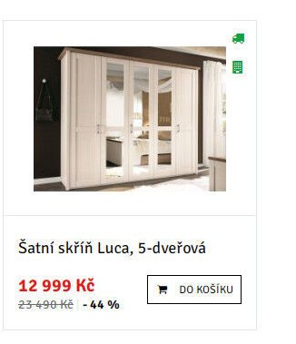 Šatní skříň Luca, 5-dveřová