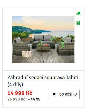 Zahradní sedací souprava Tahiti (4 díly)