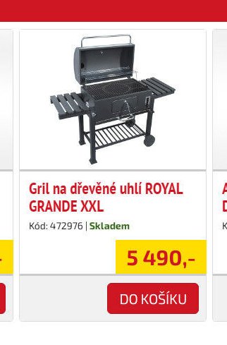 Gril na dřevěné uhlí ROYAL GRANDE XXL