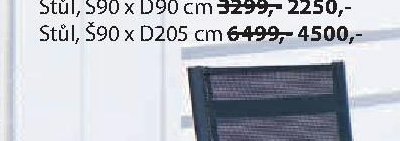 Stůl, Š90 x D205 cm