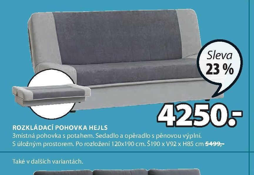 ROZKLÁDACÍ POHOVKA HEJLS