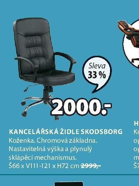 KANCELÁŘSKÁ ŽIDLE SKODSBORG