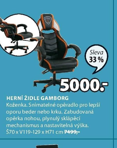 HERNÍ ŽIDLE GAMBORG