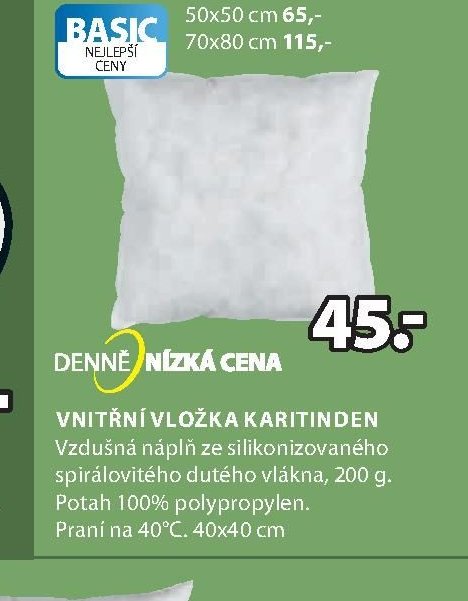 VNITŘNÍ VLOŽKA KARITINDEN