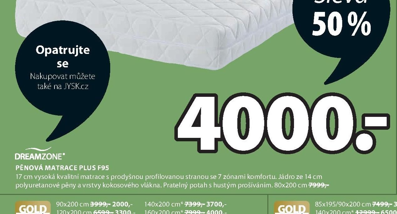 Pěnová matrace PLUS F95