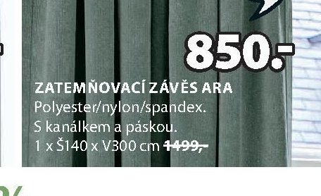 ZATEMŇOVACÍ ZÁVĚS ARA