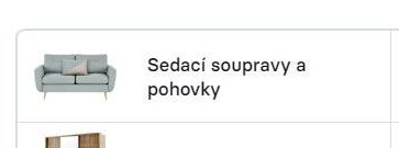 Sedací soupravy a pohovky