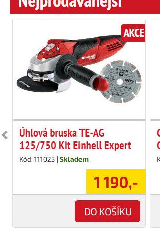 Úhlová bruska TE-AG 125/750 Kit Einhell Expert