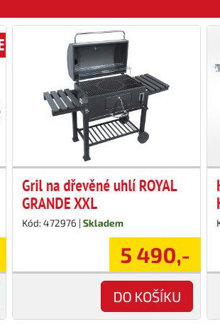 Gril na dřevěné uhlí ROYAL GRANDE XXL