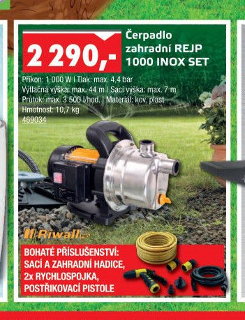 Čerpadlo zahradní REJP 1000 INOX SET